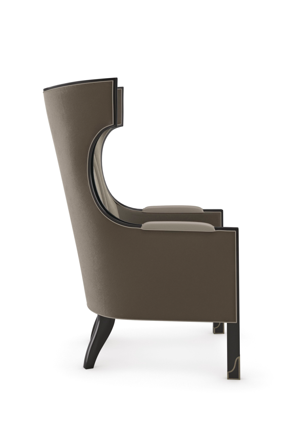 Gray Velvet Wingback Chair Caracole Wing Tip Oroa
