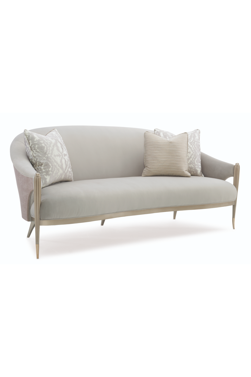 Fluted Arm Neutral Sofa | Caracole Pretty Little Thing | Oroa.com