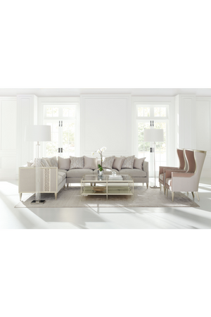 Taupe Modern Sectional Sofa | Caracole Fret Knot | Oroa.com