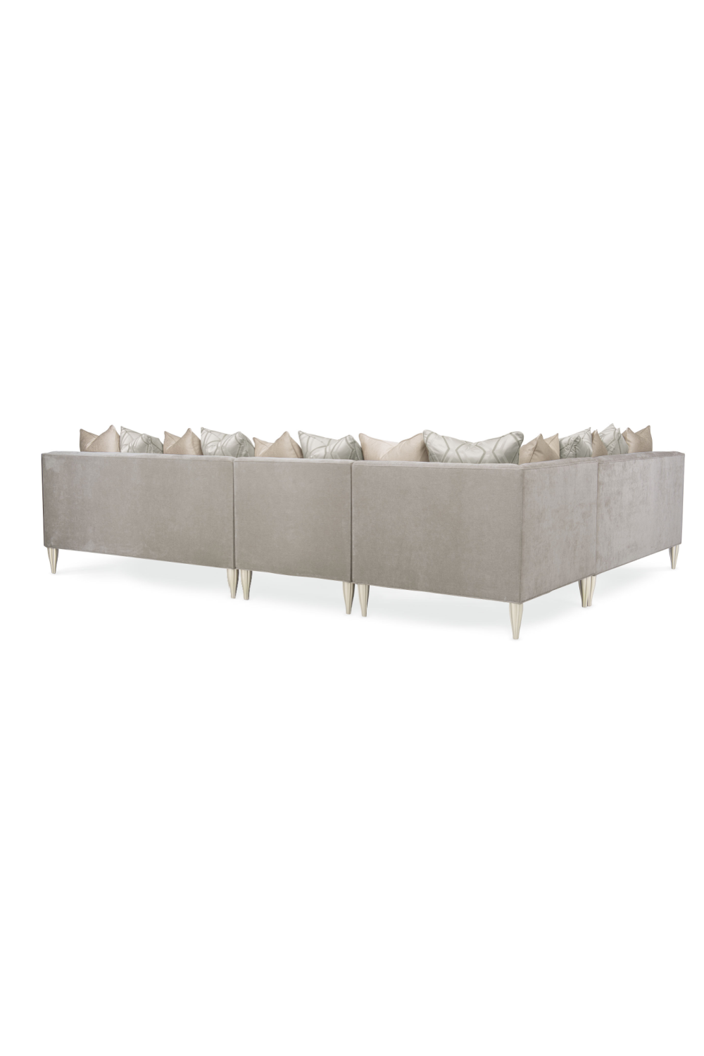 Taupe Modern Sectional Sofa | Caracole Fret Knot | Oroa.com