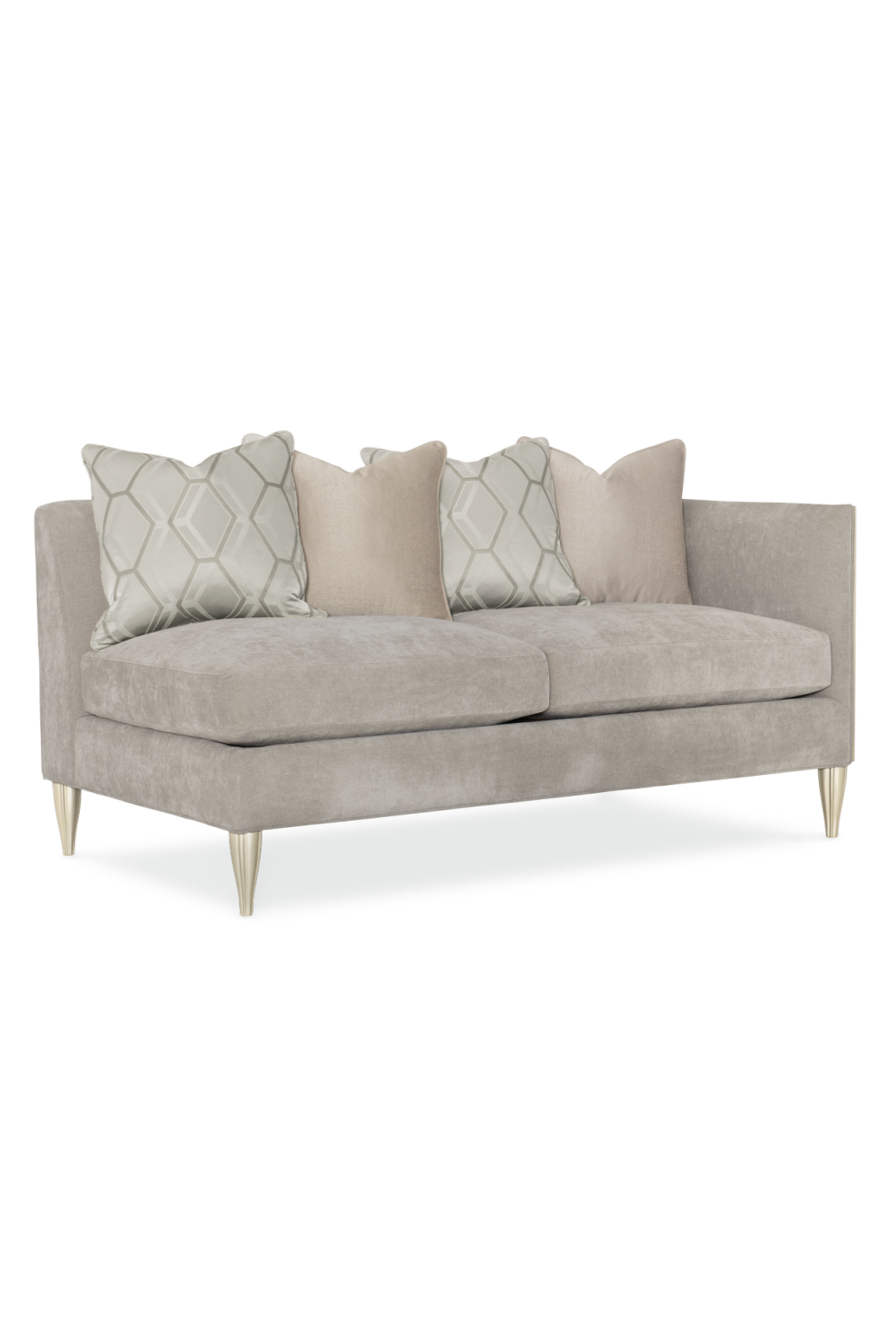 Taupe Modern Sectional Sofa | Caracole Fret Knot | Oroa.com