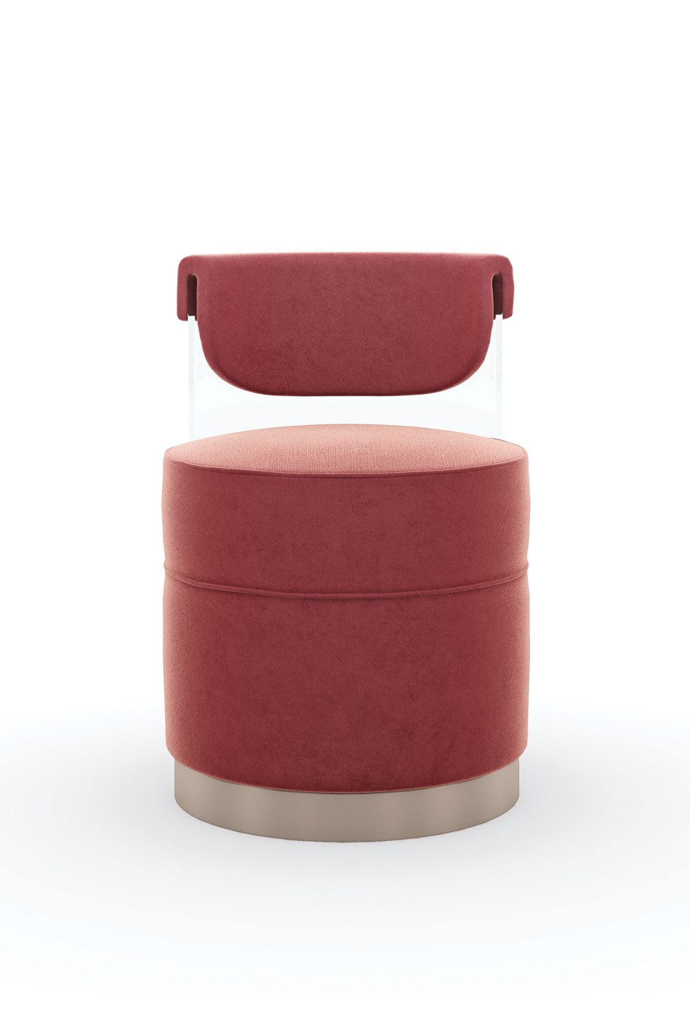 Coral Velvet Swivel Chair | Caracole Full View | Oroa.com