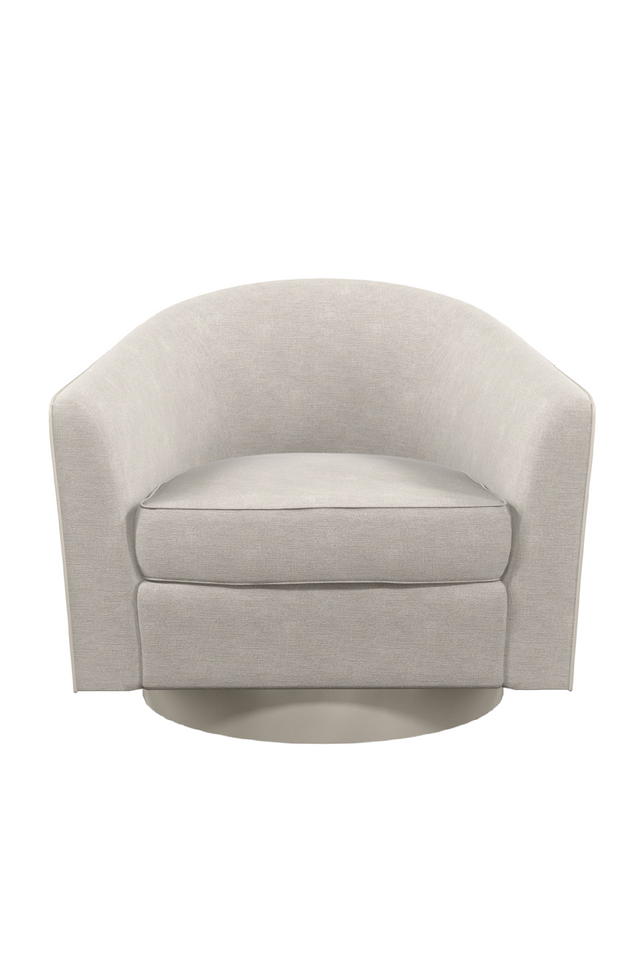 Gray Quilted Swivel Chair | Caracole Fanciful  | Oroa.com