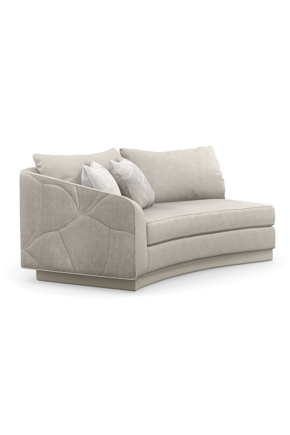 Gray Quilted Curve Loveseat | Caracole Fanciful | Oroa.com