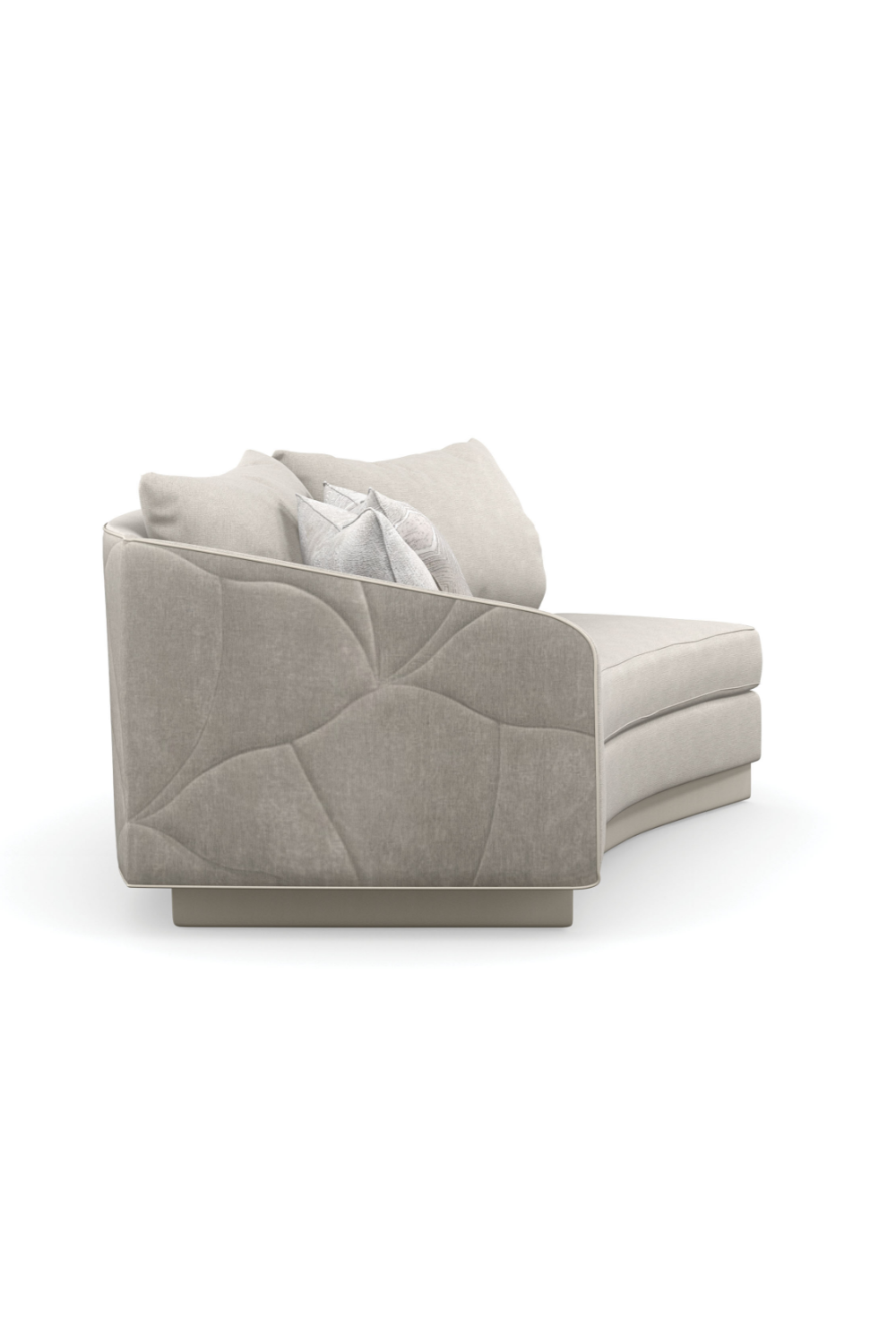 Gray Quilted Curve Loveseat | Caracole Fanciful | Oroa.com
