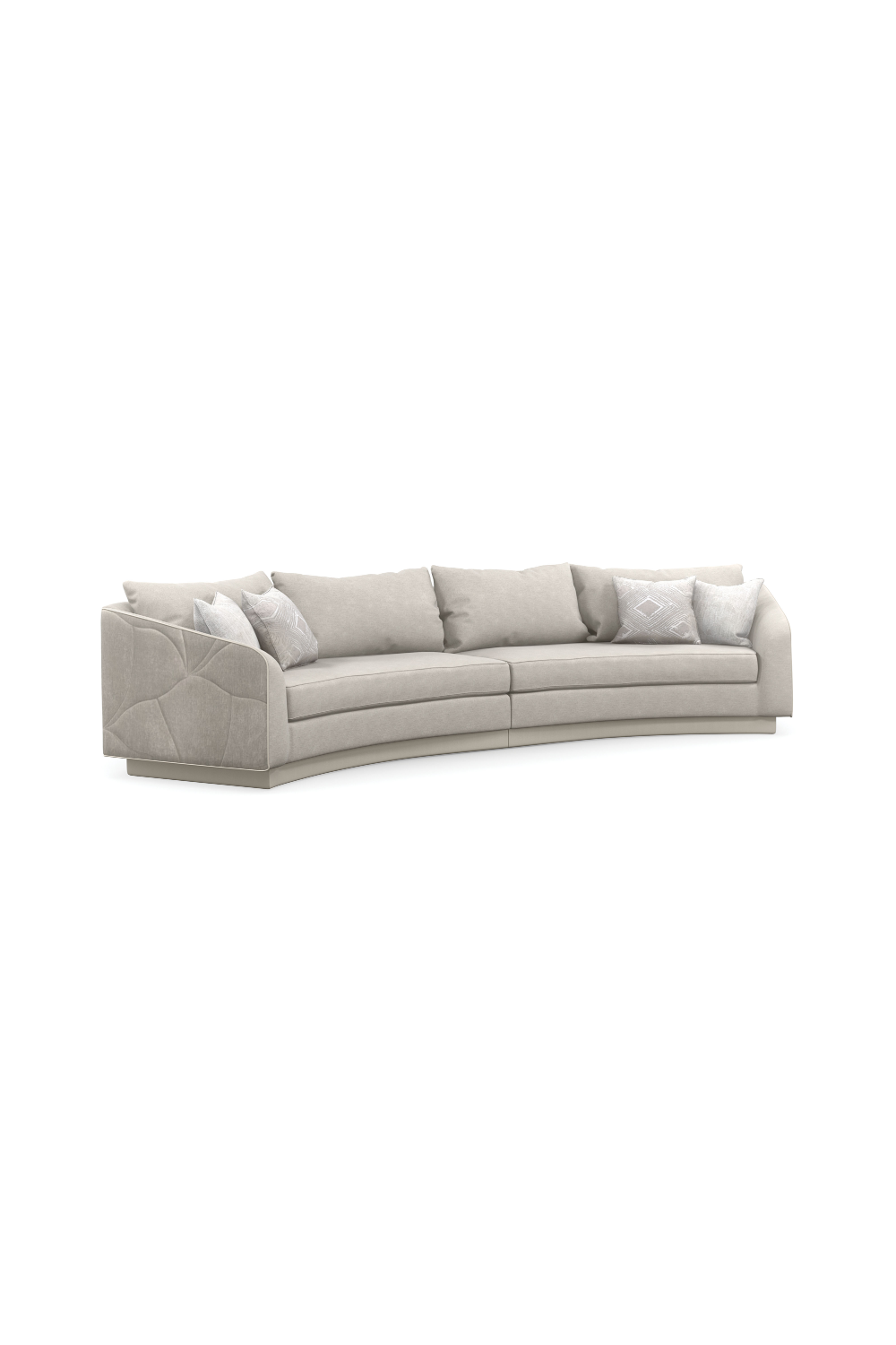Gray Quilted Curve Loveseat | Caracole Fanciful | Oroa.com