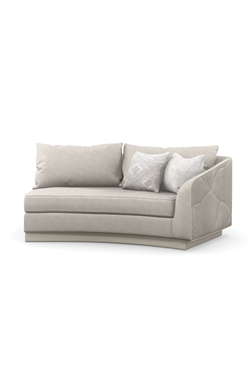 Gray Quilted Curve Loveseat | Caracole Fanciful | Oroa.com