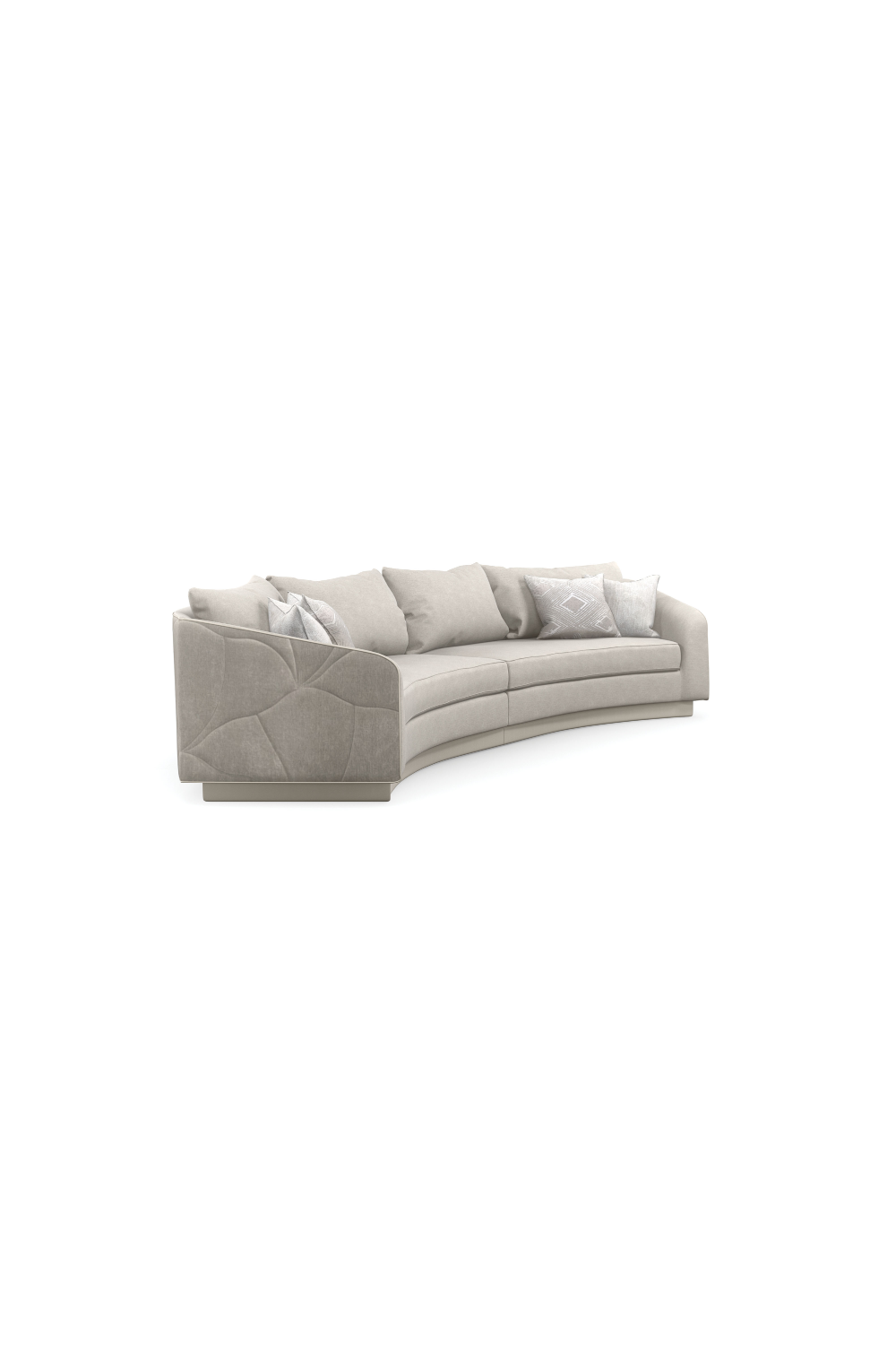 Gray Quilted Curve Loveseat | Caracole Fanciful | Oroa.com