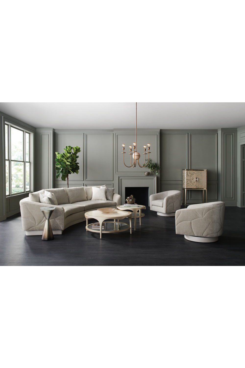 Gray Quilted Sectional Sofa | Caracole Fanciful | Oroa.com