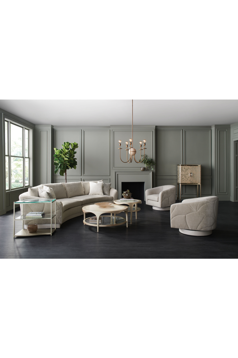 Gray Quilted Sectional Sofa | Caracole Fanciful | Oroa.com