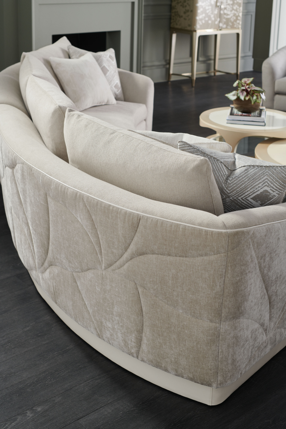 Gray Quilted Sectional Sofa | Caracole Fanciful | Oroa.com
