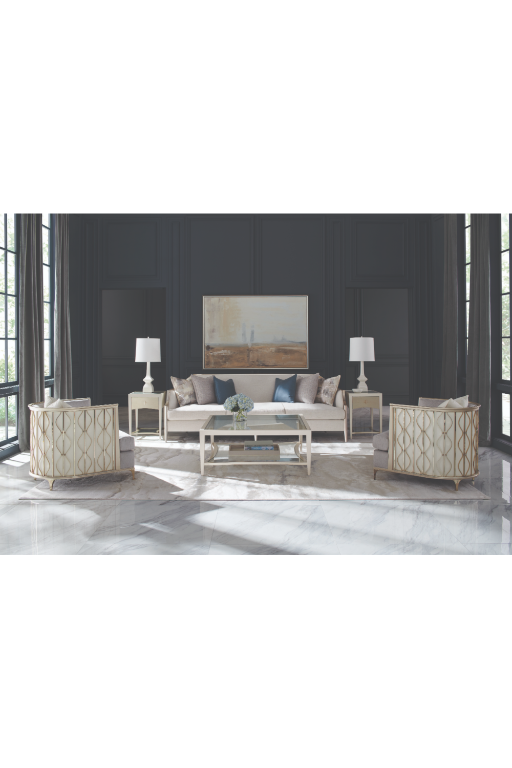 Modern Cream Sofa | Caracole X Factor | Oroa.com