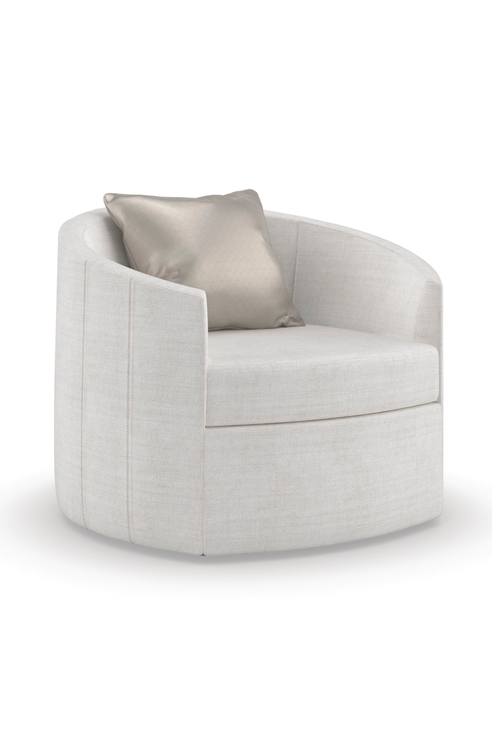 Gray Rounded Swivel Chair | Caracole You Complete Me | Oroa.com