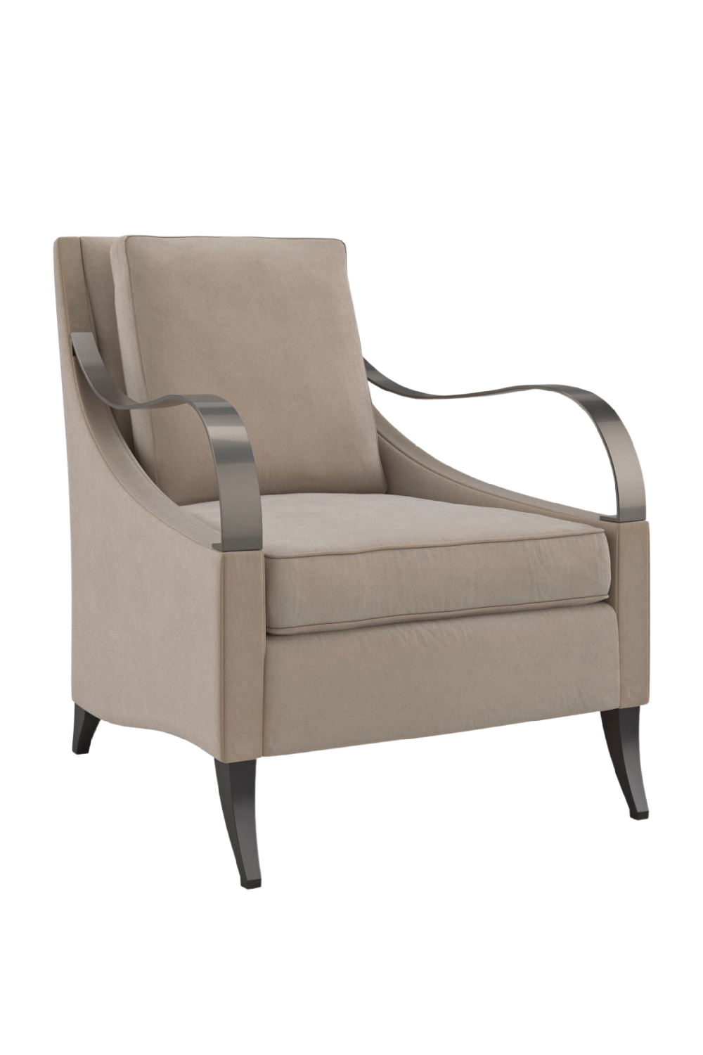 Brown Velvet Lounge Chair | Caracole Slippery Slope | Oroa.com
