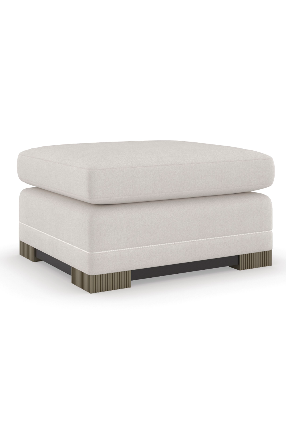 Chenille Modern Ottoman | Caracole Deep Retreat | Oroa.com
