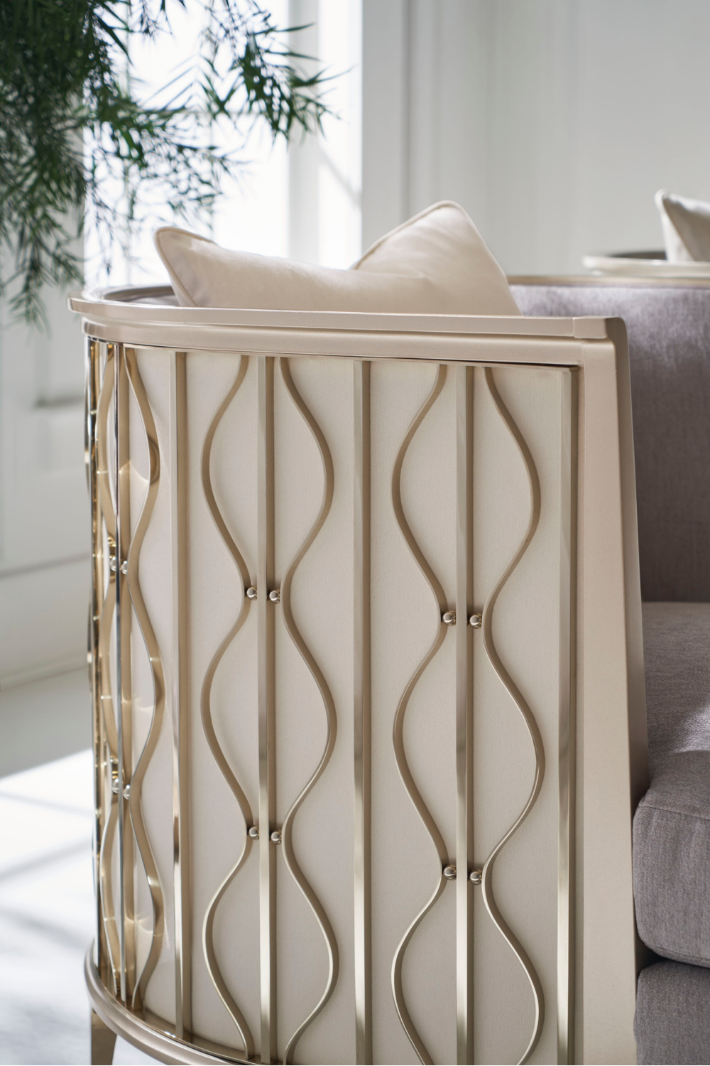 Gray Statement Lounge Chair | Caracole Back In Style | Oroa.com