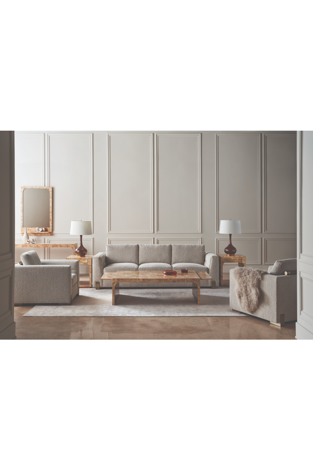 Neutral Toned Modern Sofa | Caracole Counter Balance | Oroa.com