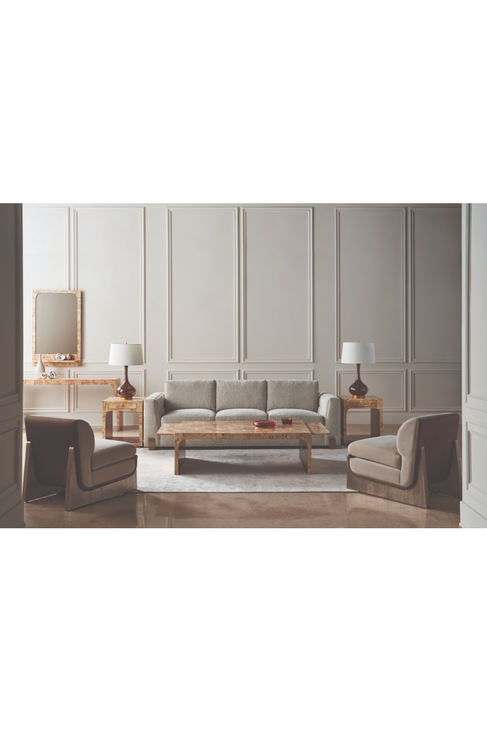 Neutral Toned Modern Sofa | Caracole Counter Balance | Oroa.com