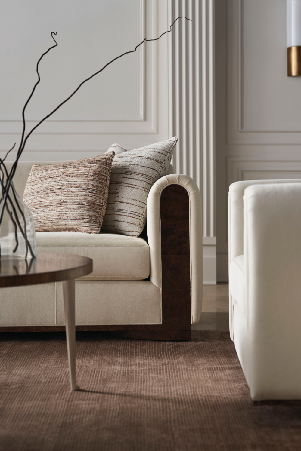 Woven Fabric Lounge Chair | Caracole Counter Balance | Oroa.com