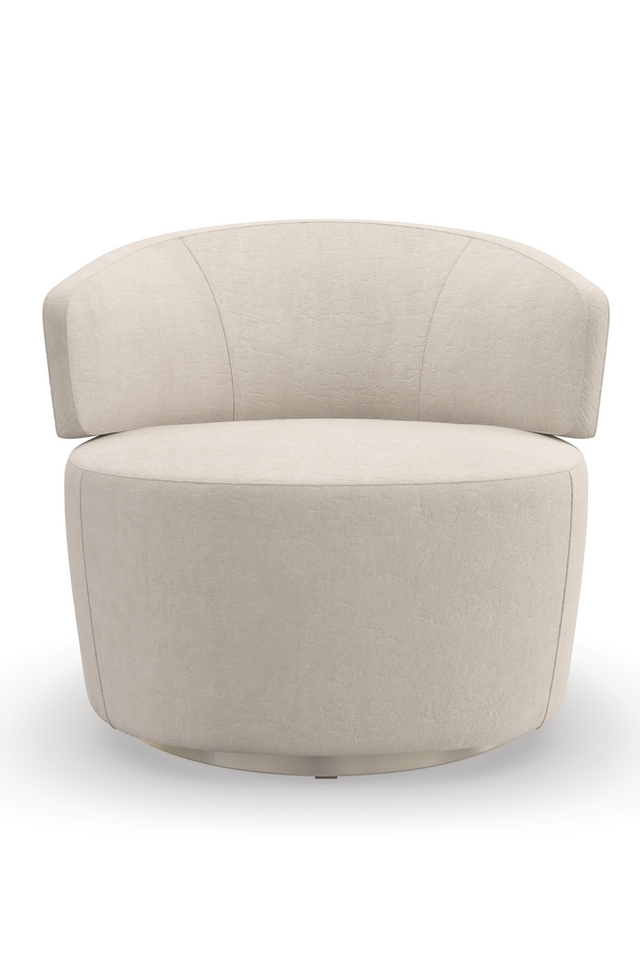 Cream Velvet Swivel Chair | Caracole Olympia | Oroa.com