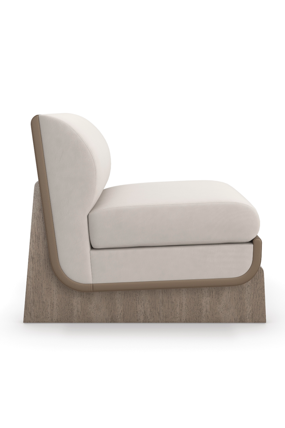 Taupe Velvet Accent Chair | Caracole You Sleigh Me | Oroa.com