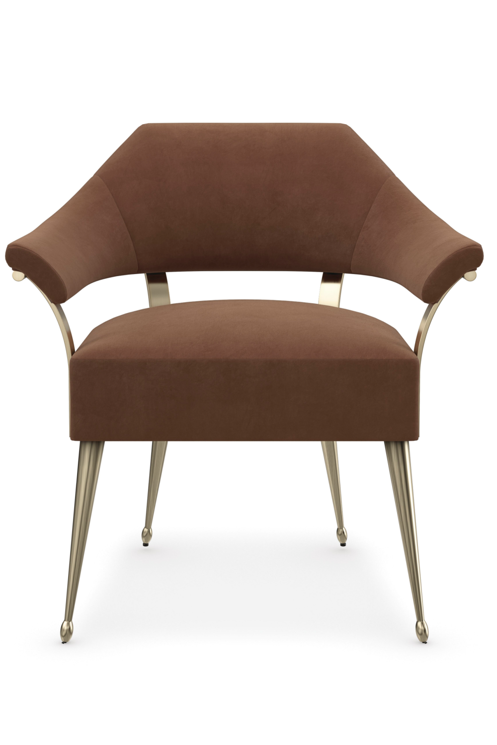 Brown Mohair Accent Chair | Caracole Louisette | Oroa.com