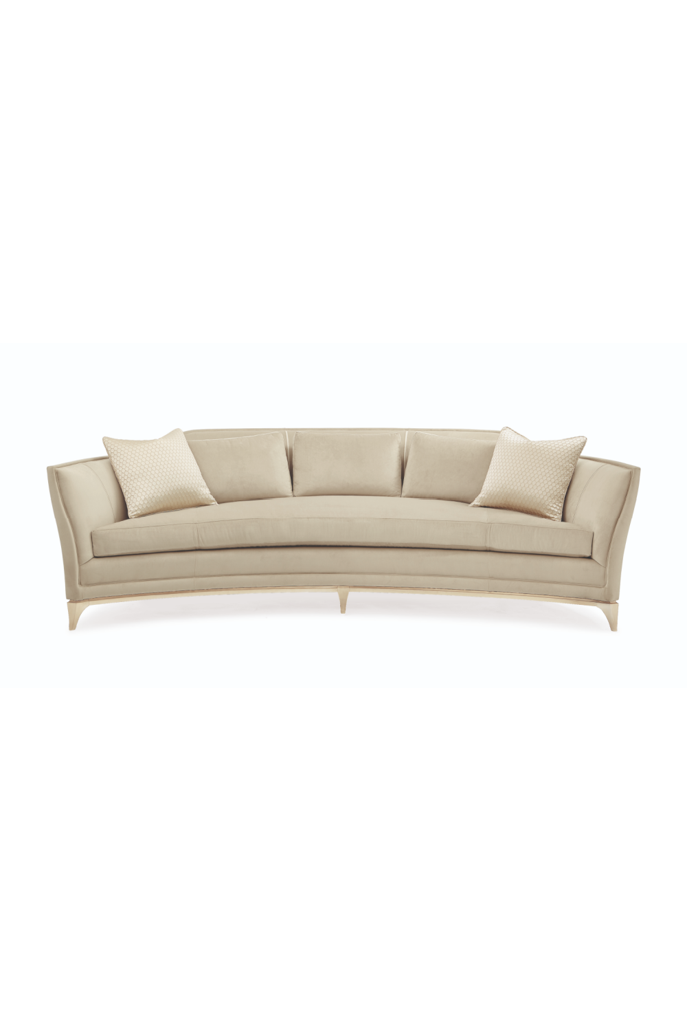Beige Curved Sofa | Caracole Bend The Rules | Oroa.com