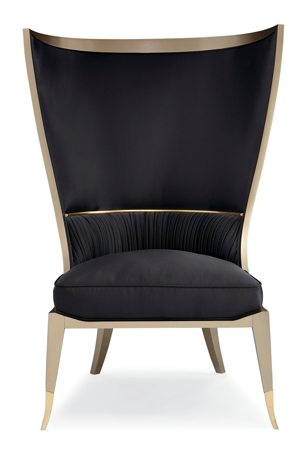 Black Curved Wingback Chair | Caracole Pop Your Collar | Oroa.com