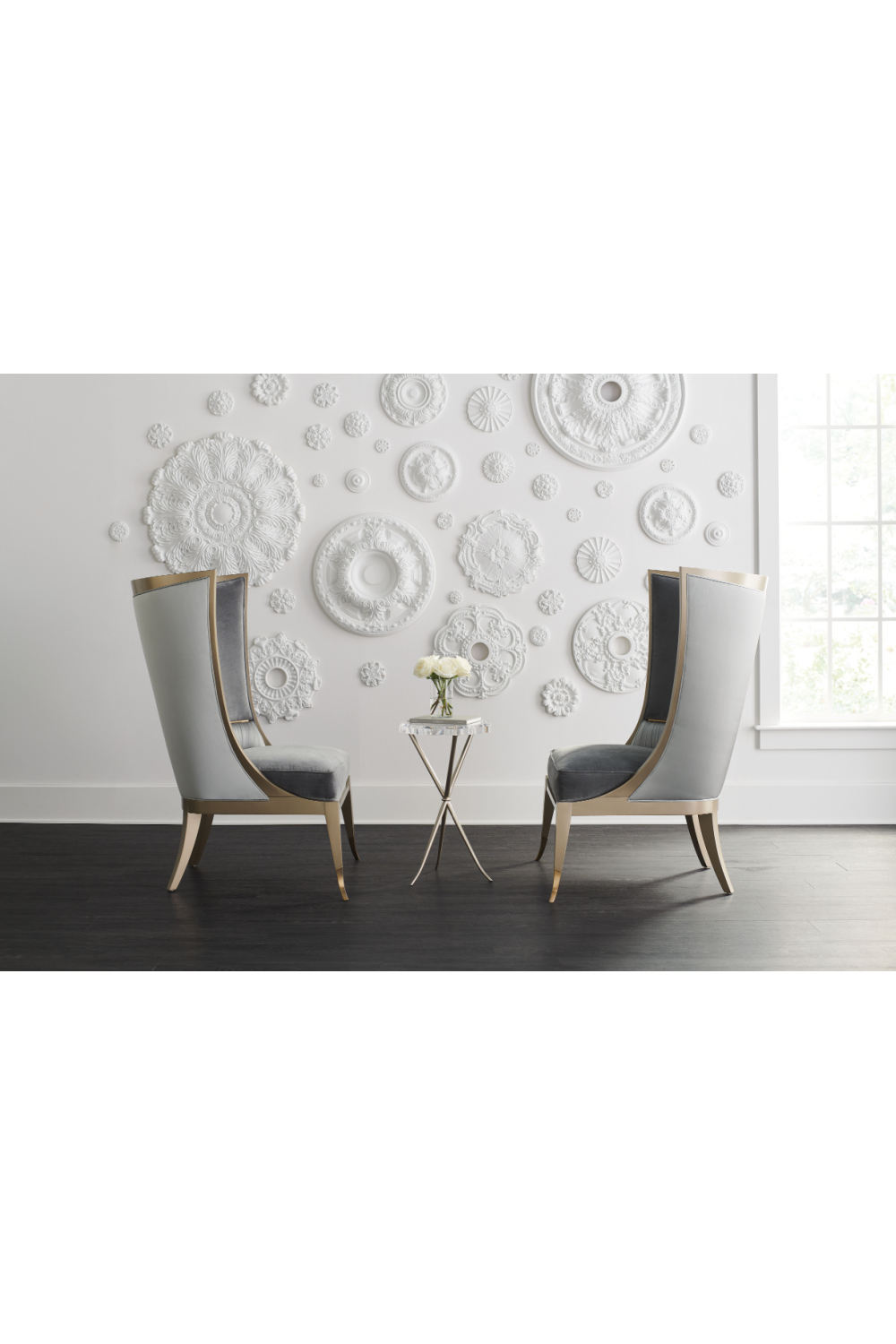 Gray Modern Wingback Chair | Caracole Pop Your Collar | Oroa.com
