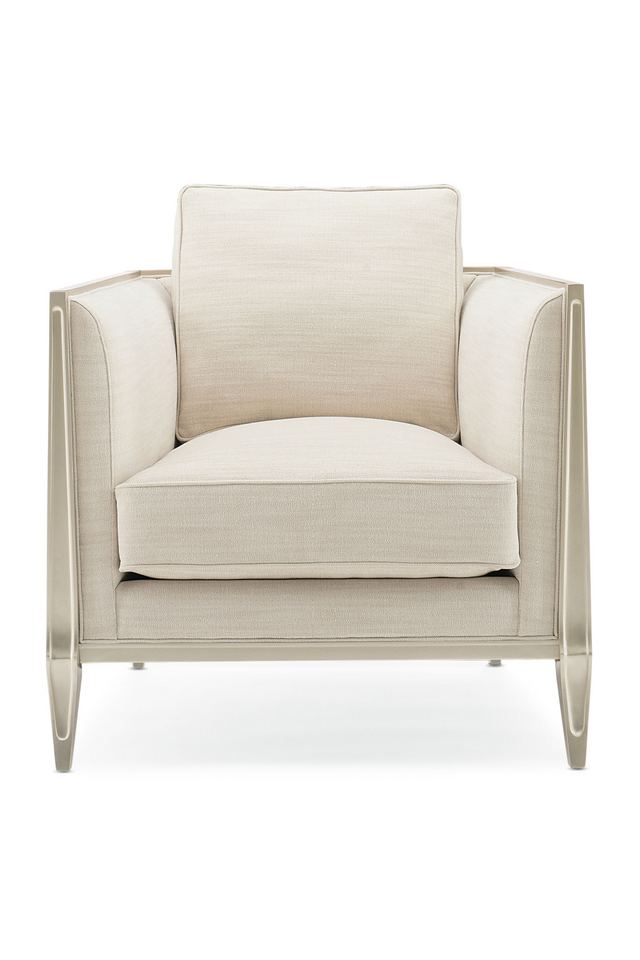 Carved Metal Lounge Chair | Caracole Just Duet | Oroa.com