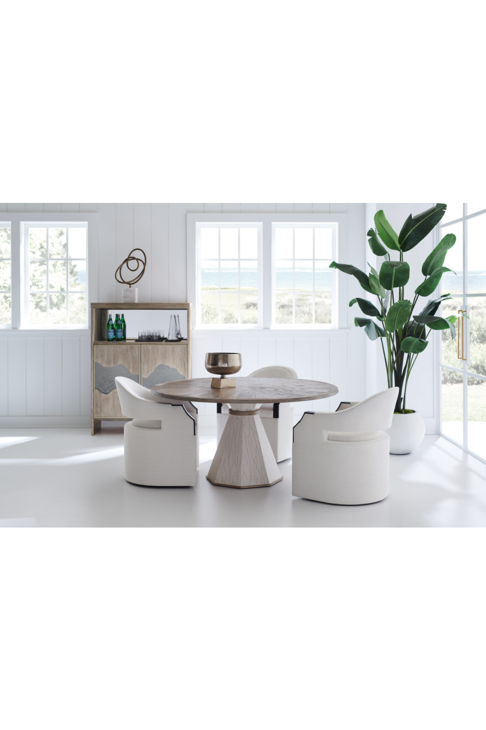 White Modern Accent Chair | Caracole Dinner Roll | Oroa.com