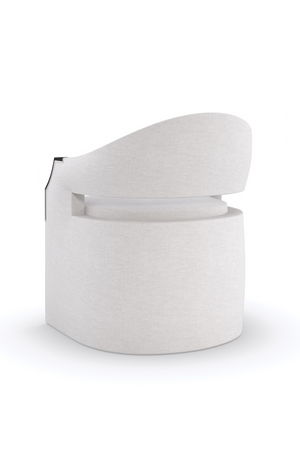 White Modern Accent Chair | Caracole Dinner Roll | Oroa.com