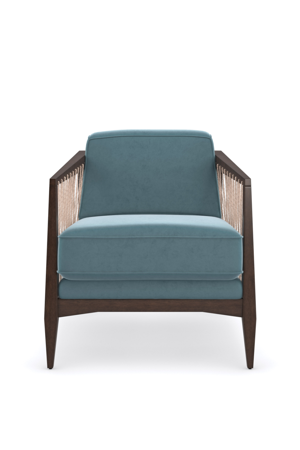 Blue Velvet Occasional Chair | Caracole Rope Me In | Oroa.com