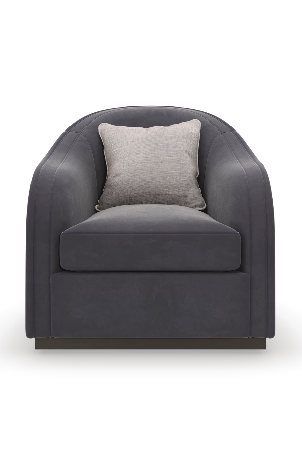 Dark Gray Velvet Club Chair | Caracole Eclipse | Oroa.com