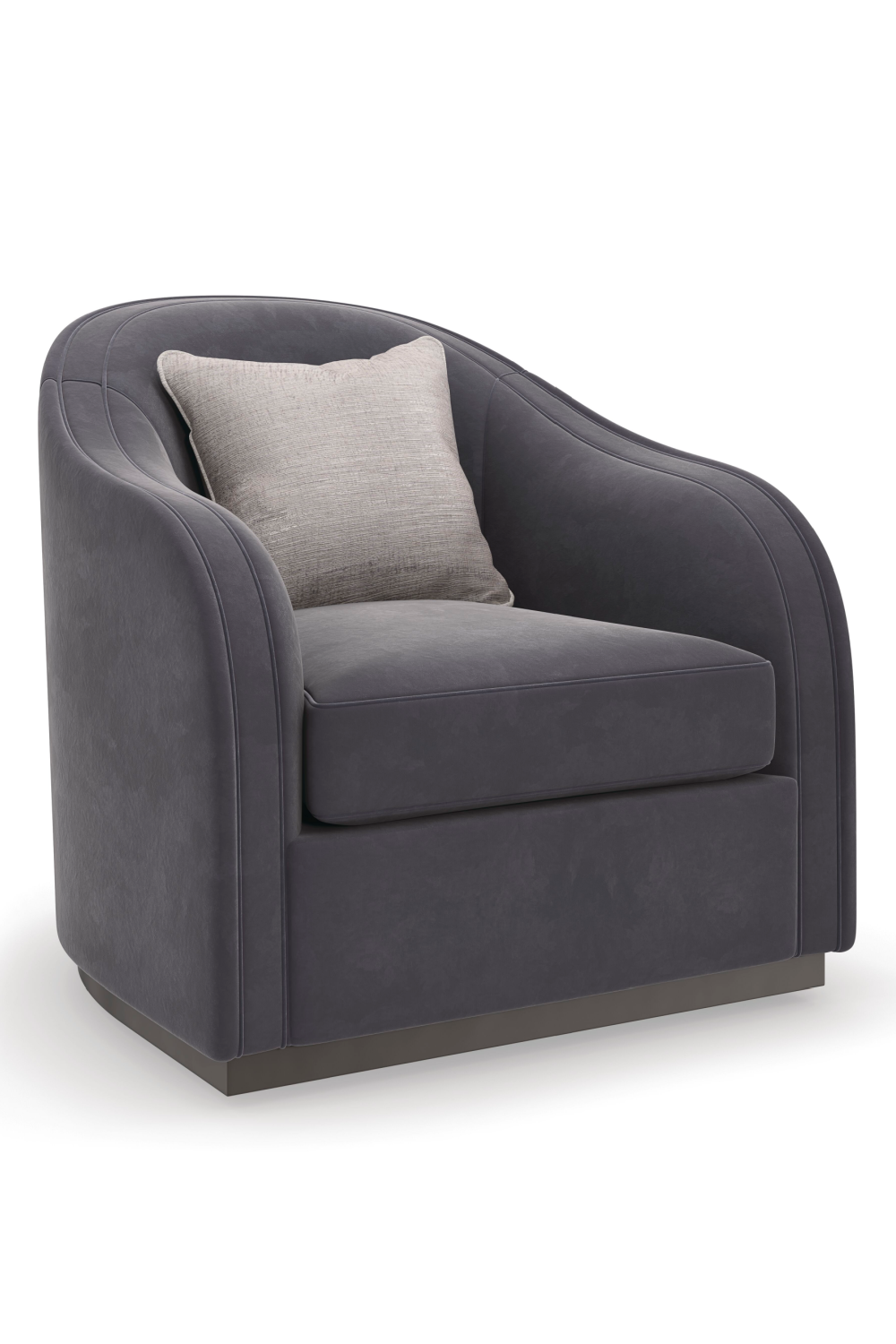 Dark Gray Velvet Club Chair | Caracole Eclipse | Oroa.com