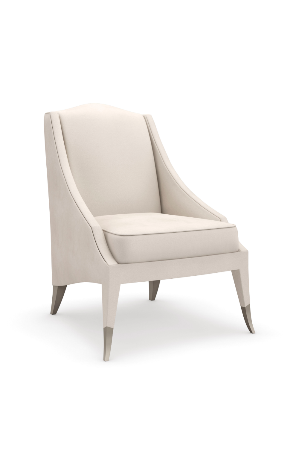 Cream Velvet Accent Chair | Caracole Let It Steep | Oroa.com