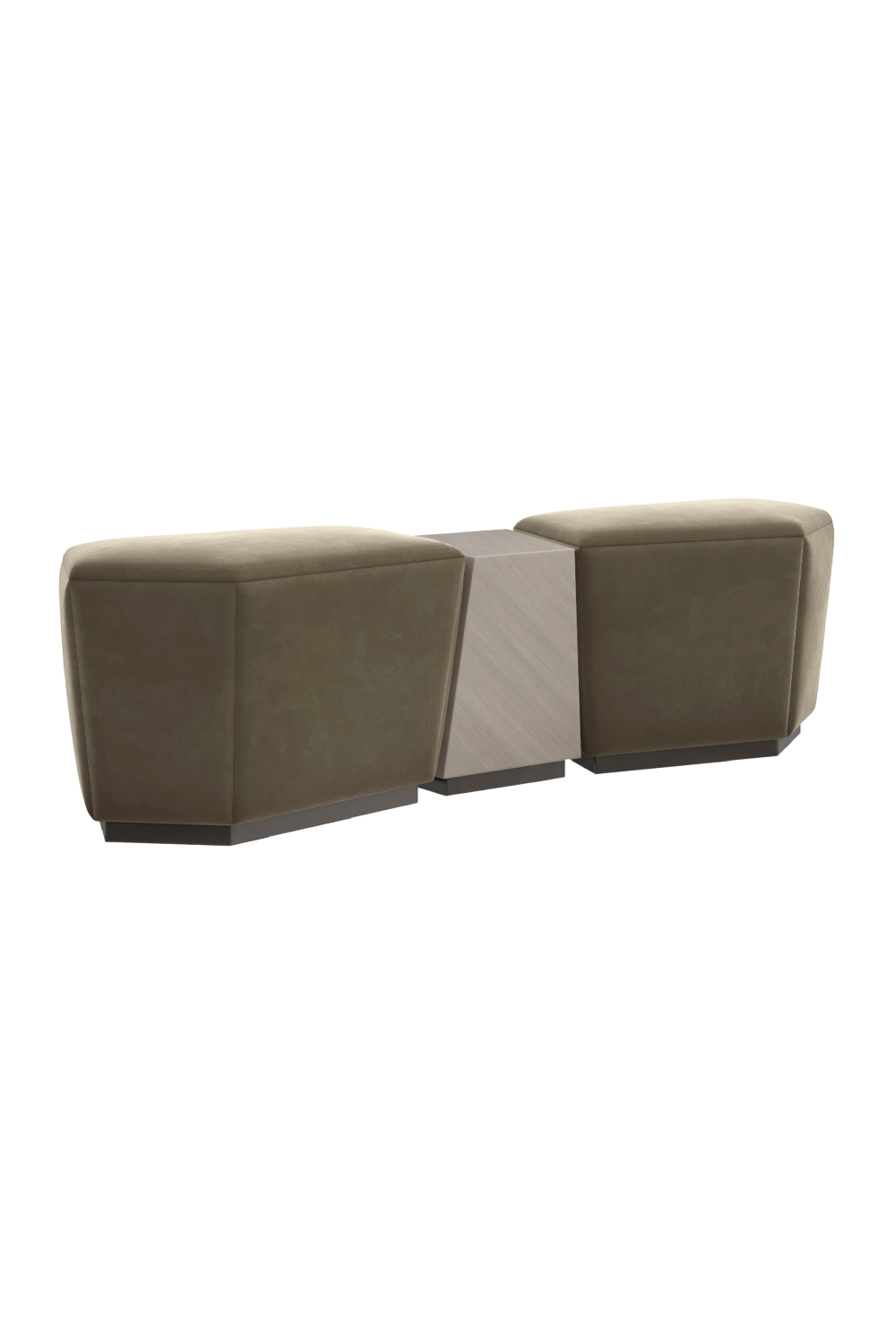 Faceted Modern Ottoman | Caracole Gemini | Oroa.com