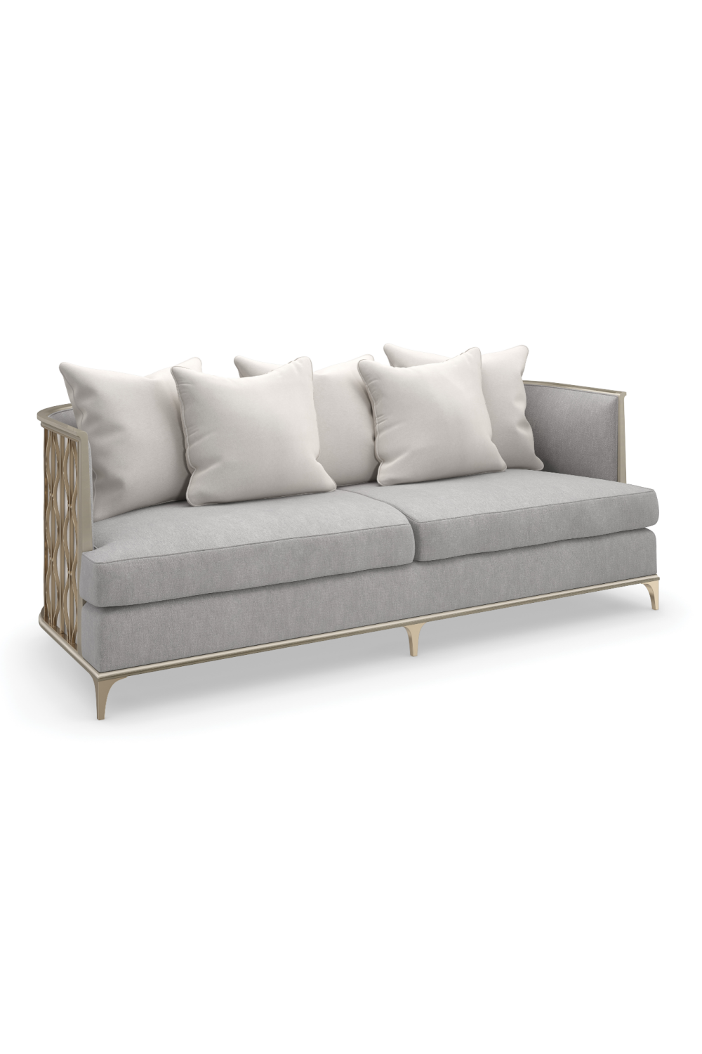 Micro-Chenille Modern Sofa | Caracole Back In Style | Oroa.com