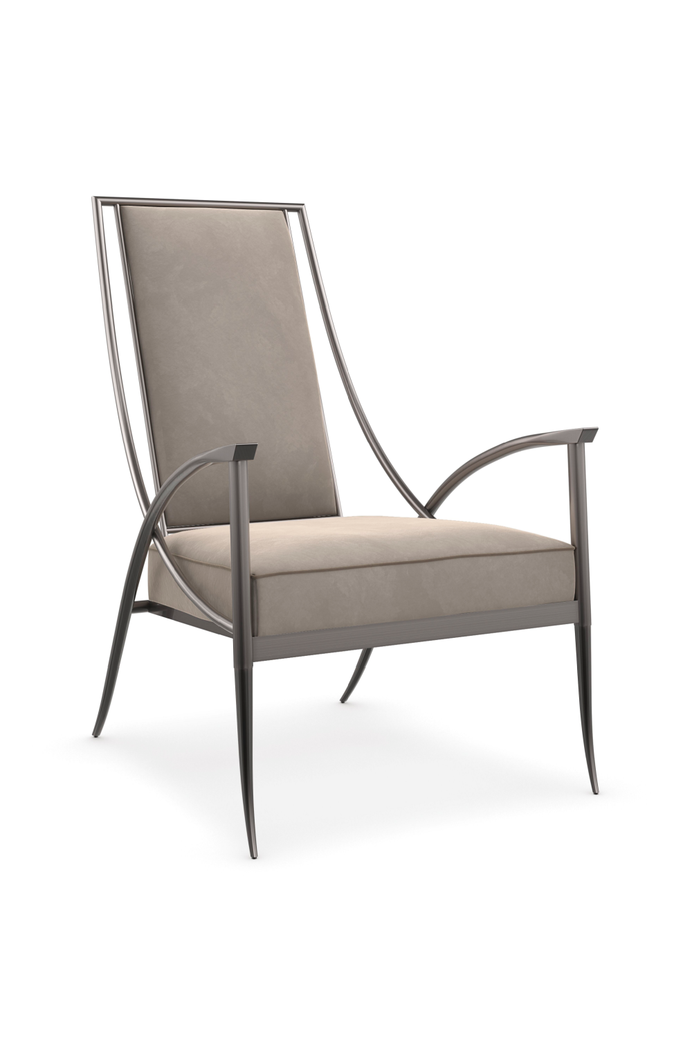 Smoked Stainless Steel Armchair | Caracole Mantis | Oroa.com