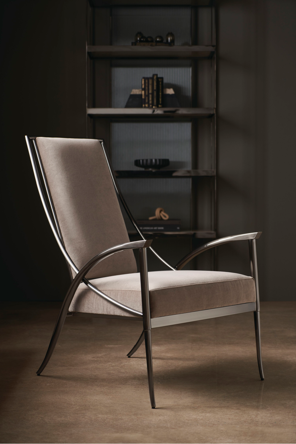 Smoked Stainless Steel Armchair | Caracole Mantis | Oroa.com