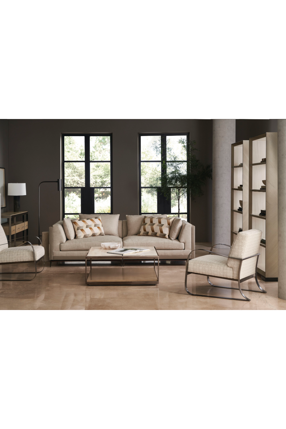 Taupe Modern Sectional Sofa | Caracole Archipelago | Oroa.com