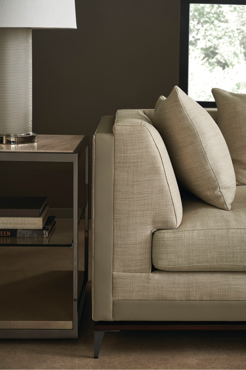 Taupe Modern Sectional Sofa | Caracole Archipelago | Oroa.com