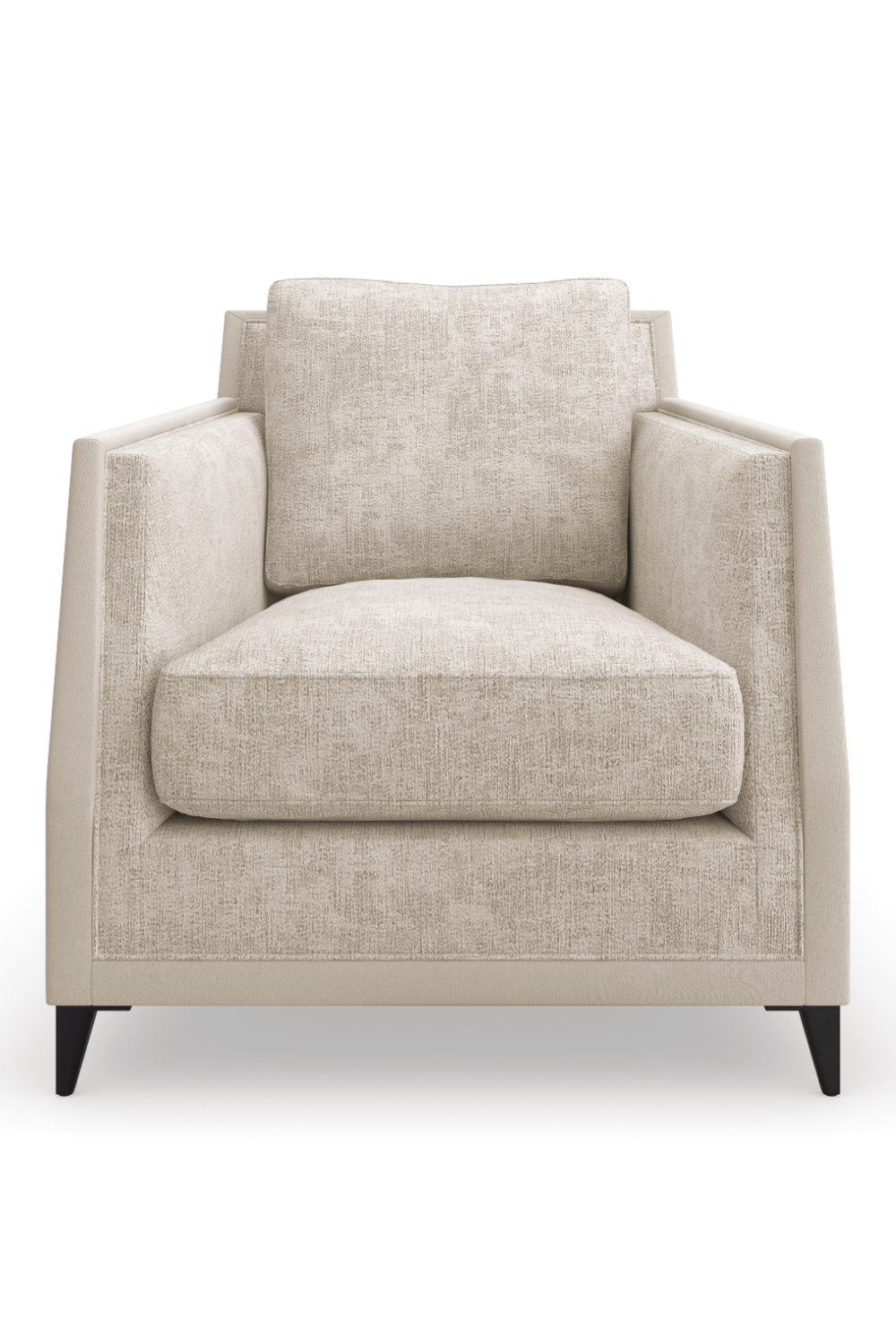 Beige Chenille Lounge Chair | Caracole Limitless | Oroa.com