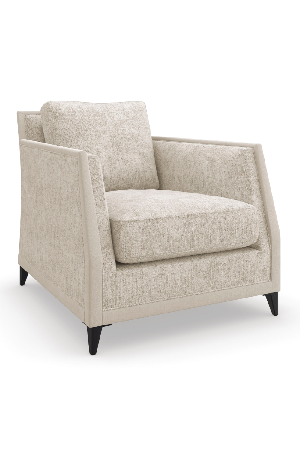 Beige Chenille Lounge Chair | Caracole Limitless | Oroa.com