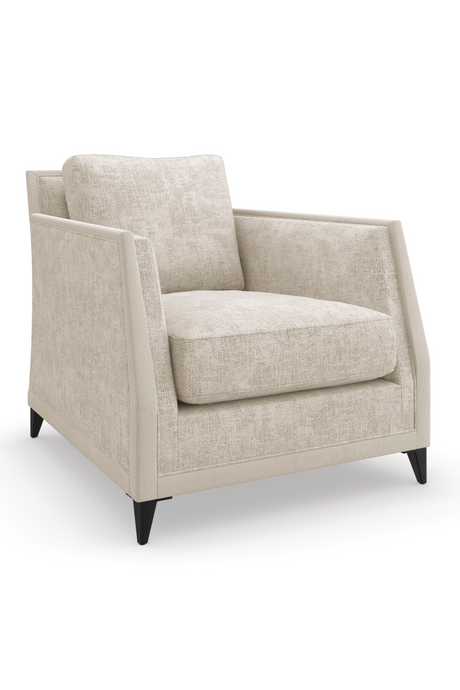 Beige Chenille Lounge Chair | Caracole Limitless | Oroa.com