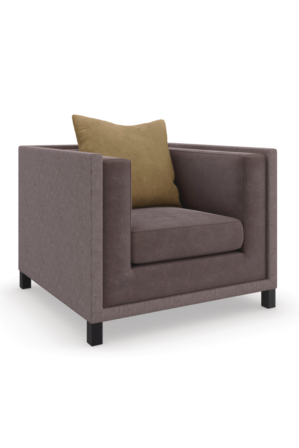 Brown Linen Lounge Chair | Caracole Tuxedo | Oroa.com