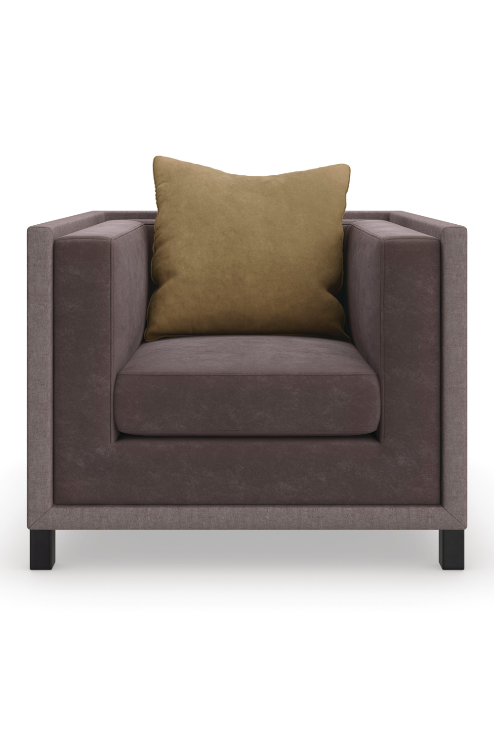 Brown Linen Lounge Chair | Caracole Tuxedo | Oroa.com