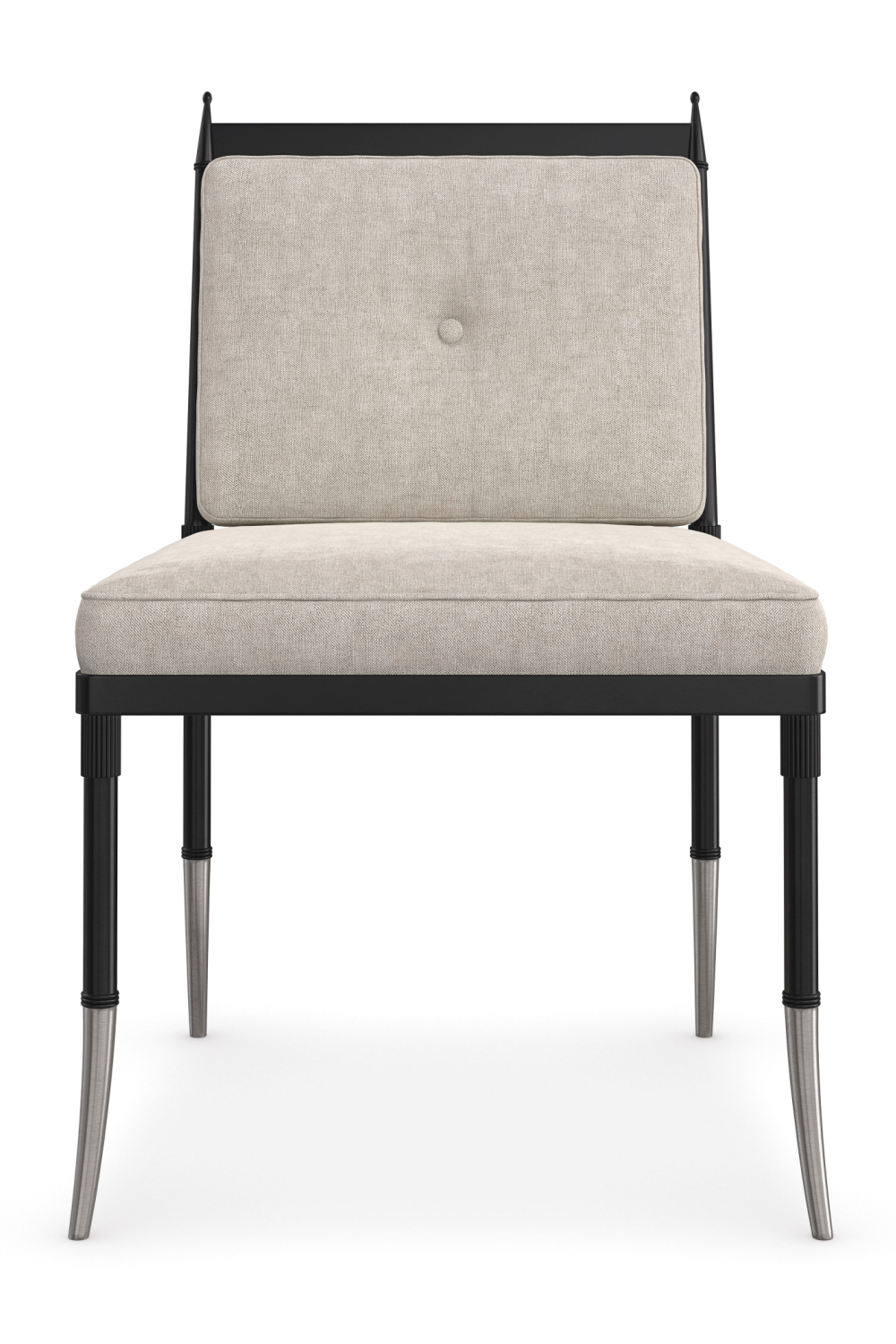 Beige Linen Buttoned Chair | Caracole Athena | Oroa.com
