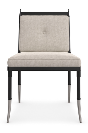 Beige Linen Buttoned Chair | Caracole Athena | Oroa.com