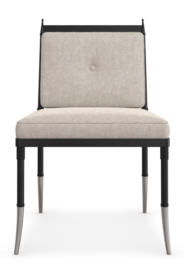 Beige Linen Buttoned Chair | Caracole Athena | Oroa.com